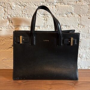 Classic Black Top Handle Tote work bag